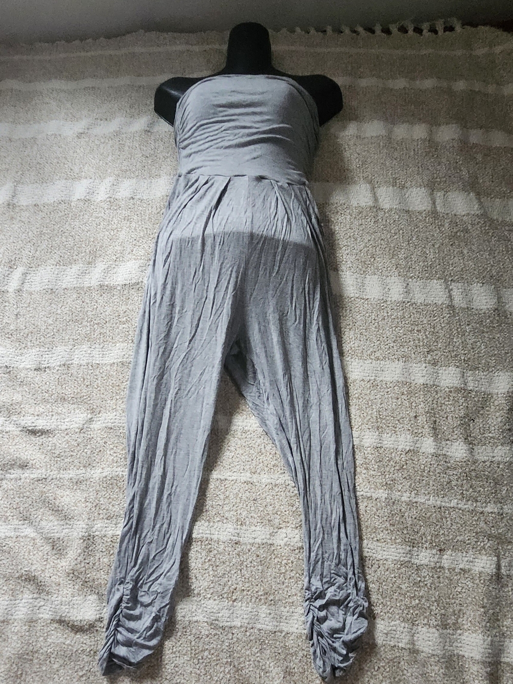 Heart & Hips Gray Strapless Jumpsuit